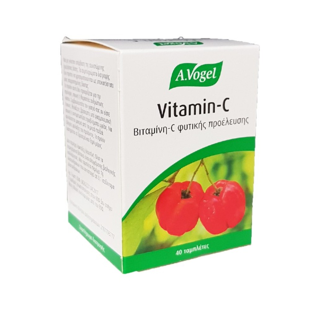 A. Vogel | Vitamin C Βιολογική 100% Απορροφήσιμη Βιταμίνη C από Φρέσκια Ασερόλα | 40tabs