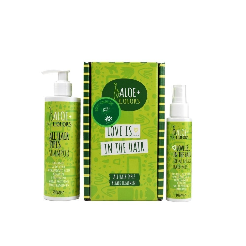 Aloe+ Colors | Gift Set Shampoo 250ml & Hair Mist 100ml All Hair Types & ΔΩΡΟ Στέκα Μαλλιών ή Scrunchie