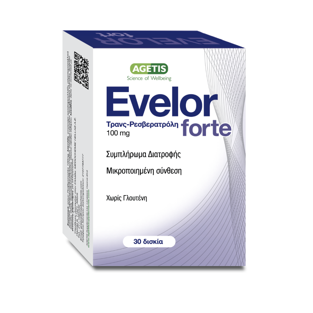 Agetis | Evelor Forte Τρανς-Ρεσβερατρόλη 100mg | 30tabs