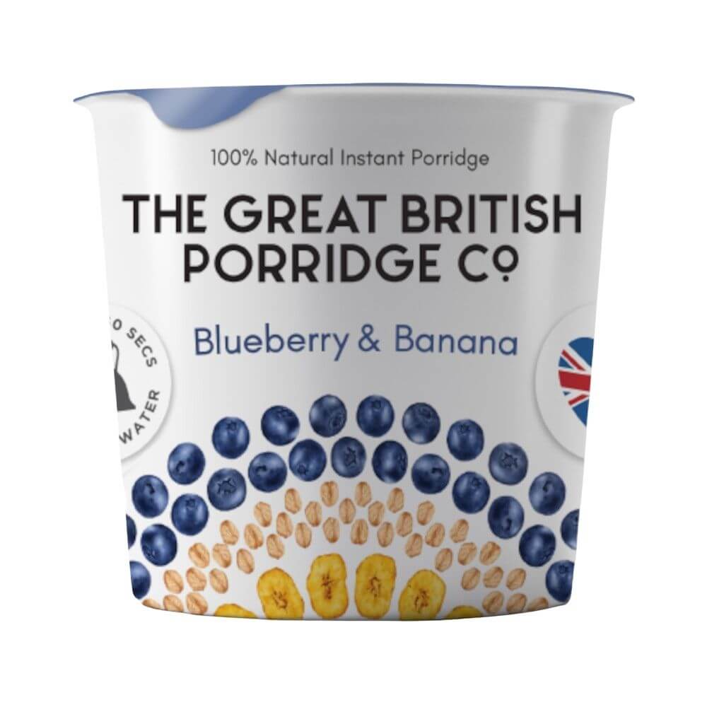 The Great British Porridge | Νιφάδες Βρώμης με Γεύση Mύρτιλο & Μπανάνα | 60g