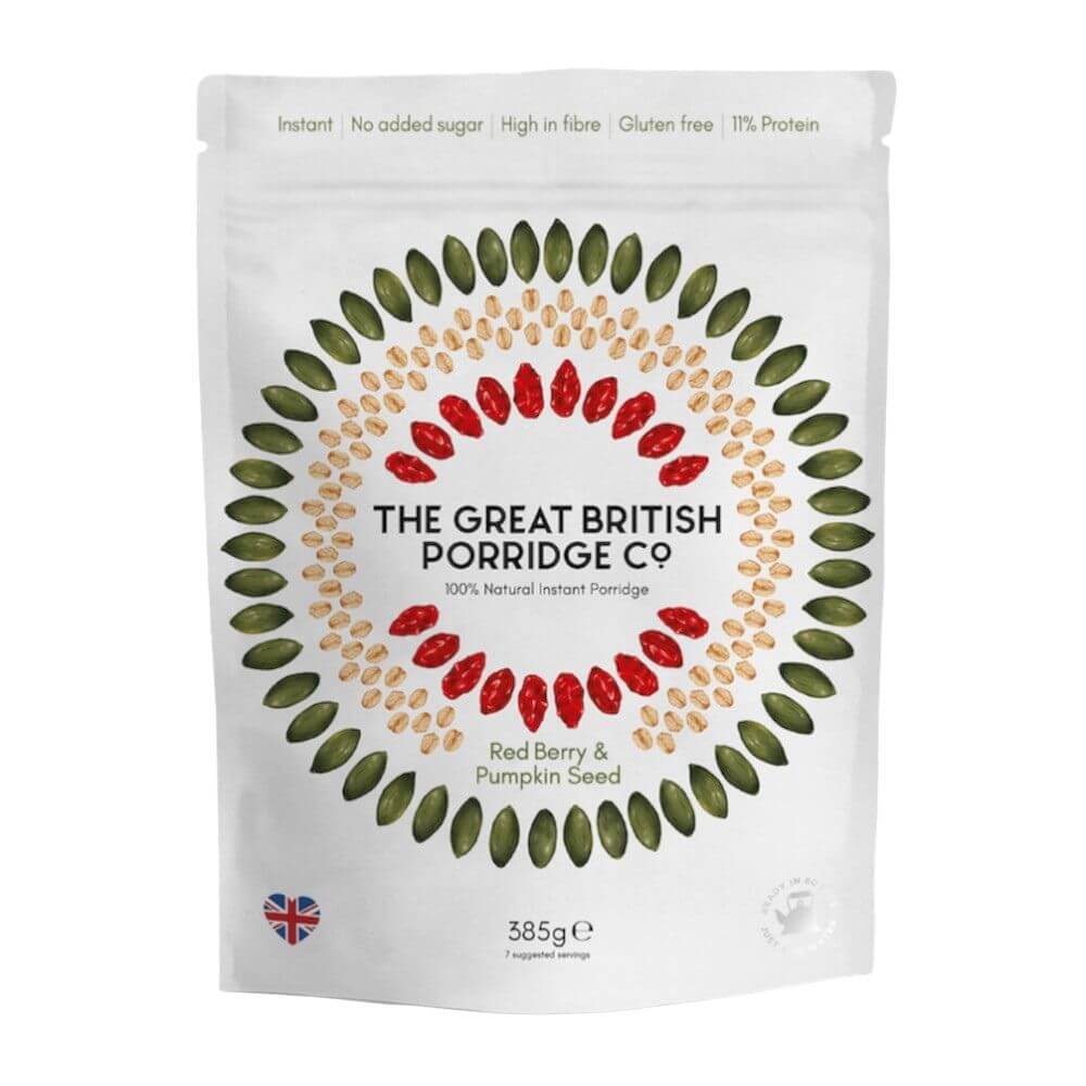 The Great British Porridge | Νιφάδες Βρώμης με Γεύση Goji Berries & Σπόροι Κολοκύθας | 385g
