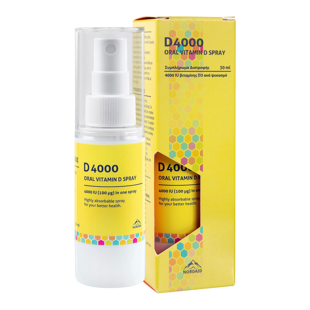 Nordaid | D4000 Υπογλώσσιο Spray Vitamin D3 | 200 ημερήσιες δόσεις