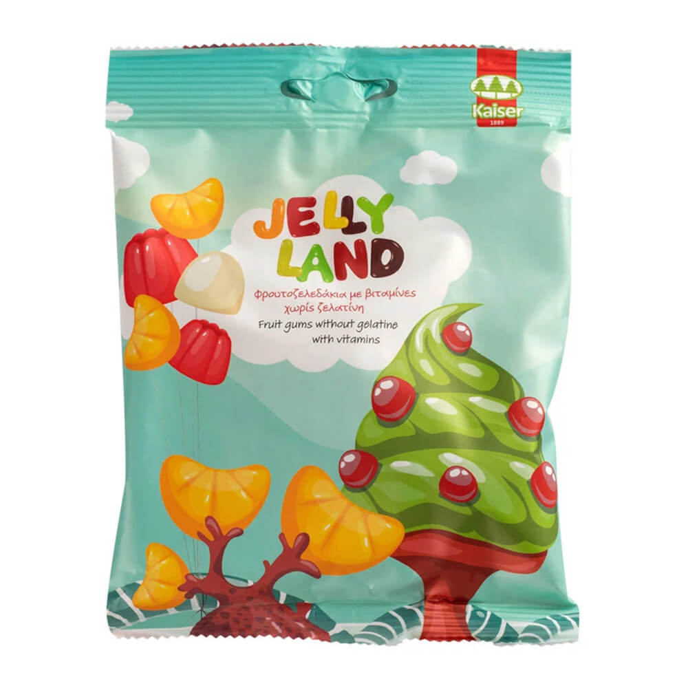 Kaiser | Jelly Land Φρουτοζελεδάκια με Βιταμίνες χωρίς Ζελατίνη | 100g
