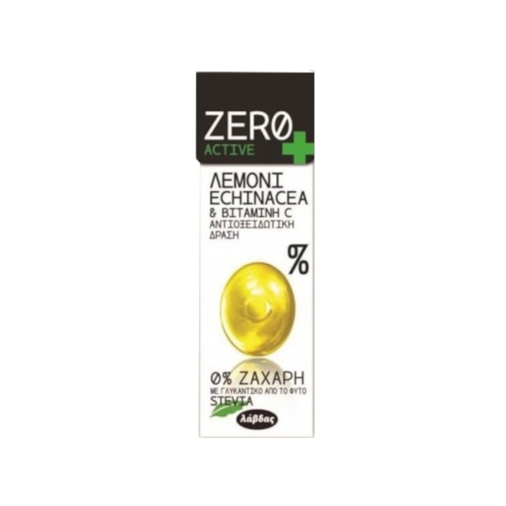 Lavdas | Zero Active Καραμέλες Λεμόνι, Echinacea & Βιταμίνη C για Αντιοξειδωτική Δράση με Stevia | 32gr