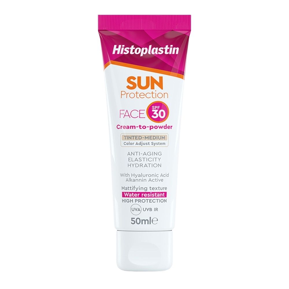 Histoplastin | Sun Protection Face Cream to Powder Tinted Medium SPF30 | 50ml