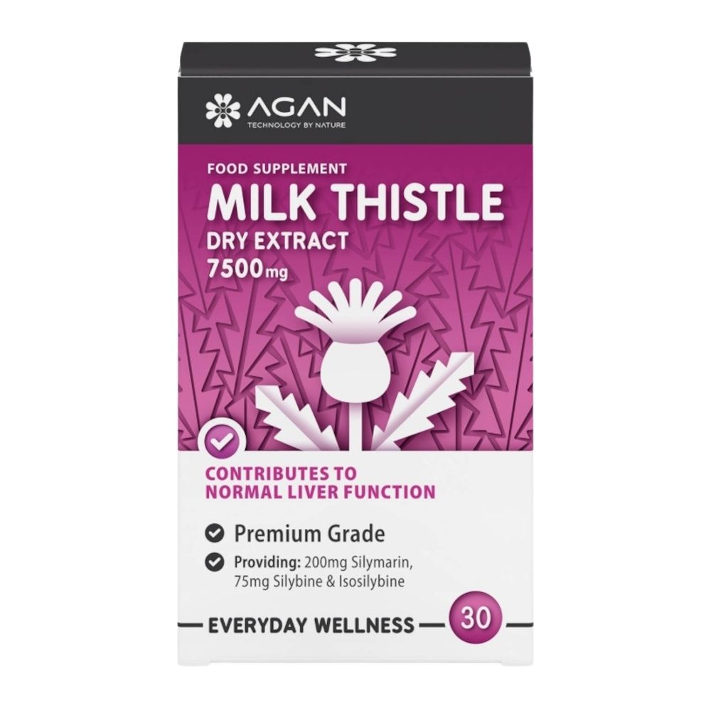 Agan | Milk Thistle Dry Extract 7500mg | 30 vegicaps