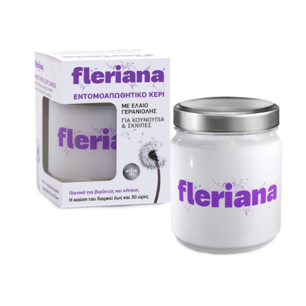 Fleriana | Εντομοαπωθητικό Κερί με Έλαιο Γερανιόλης | 130gr