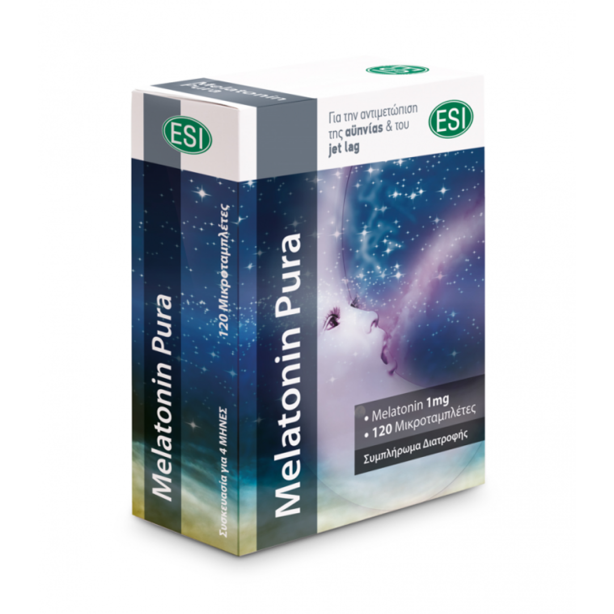 Esi | Melatonin Pura 1mg 120 |  Μικροταμπλετες Κατα Την Αυπνια & Jet Lag