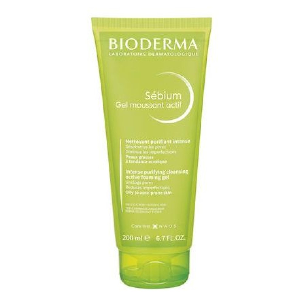 Bioderma | Sebium Gel Moussant Actif Intense Purifying Cleansing Active Foaming Gel   200ml