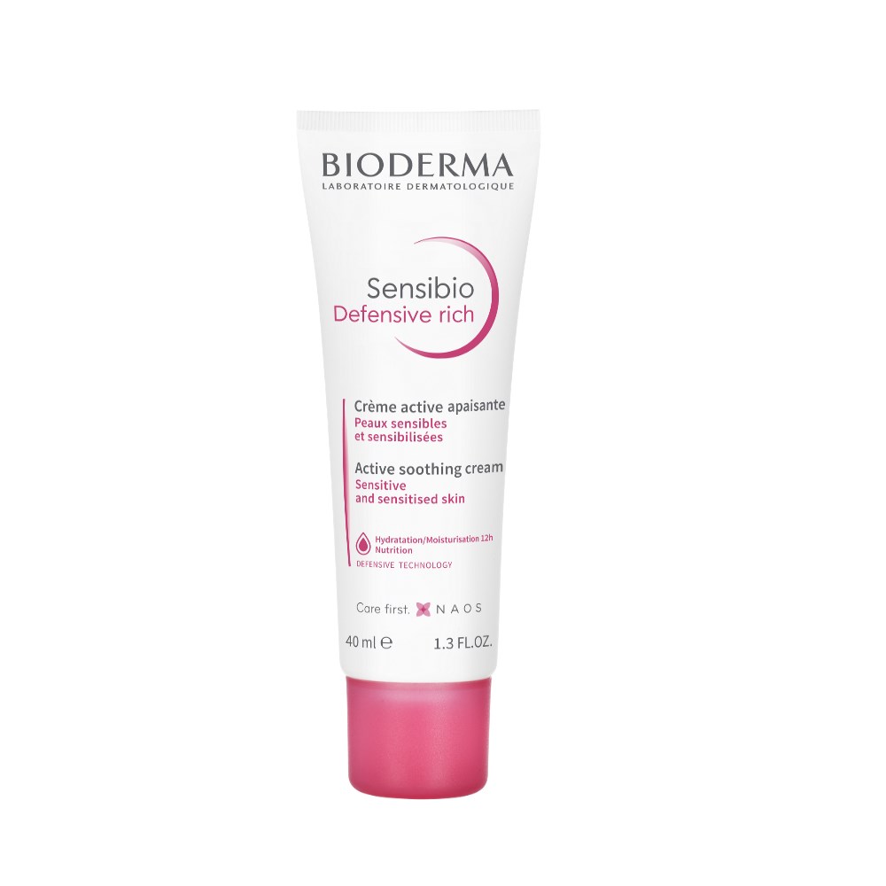 Bioderma | Sensibio Defensive Rich | Πλούσια Καταπραϋντική Κρέμα για Ενίσχυση της Αυτοάμυνας της Ευαίσθητης Επιδερμίδας από τους Ρύπους | 40ml