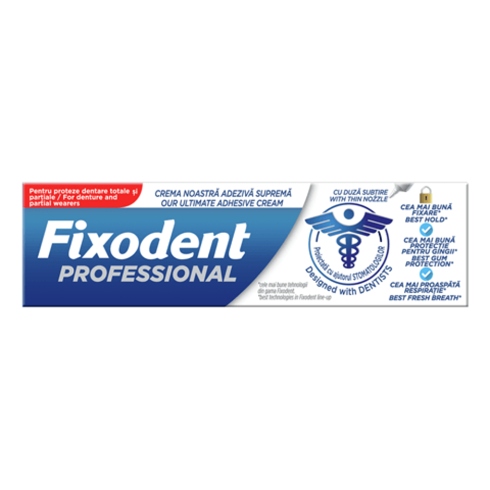 Fixodent | Professional | Στερεωτική Κρέμα για Τεχνητές Οδοντοστοιχίες | 40g