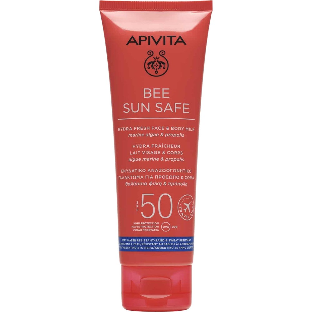 Apivita | Bee Sun Hydra Face & Body Milk | SPF50 | Travel Size | 100ml