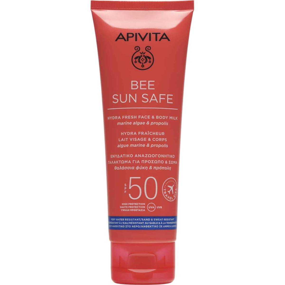 Apivita | Bee Sun Hydra Face & Body Milk | SPF50 | Travel Size | 100ml