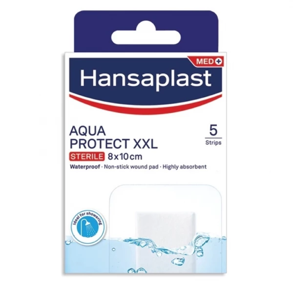 Hansaplast | Aqua Protect XXL | Αδιάβροχα Επιθέματα Μεγάλου Μεγέθους 8 x 10cm | 5τμχ