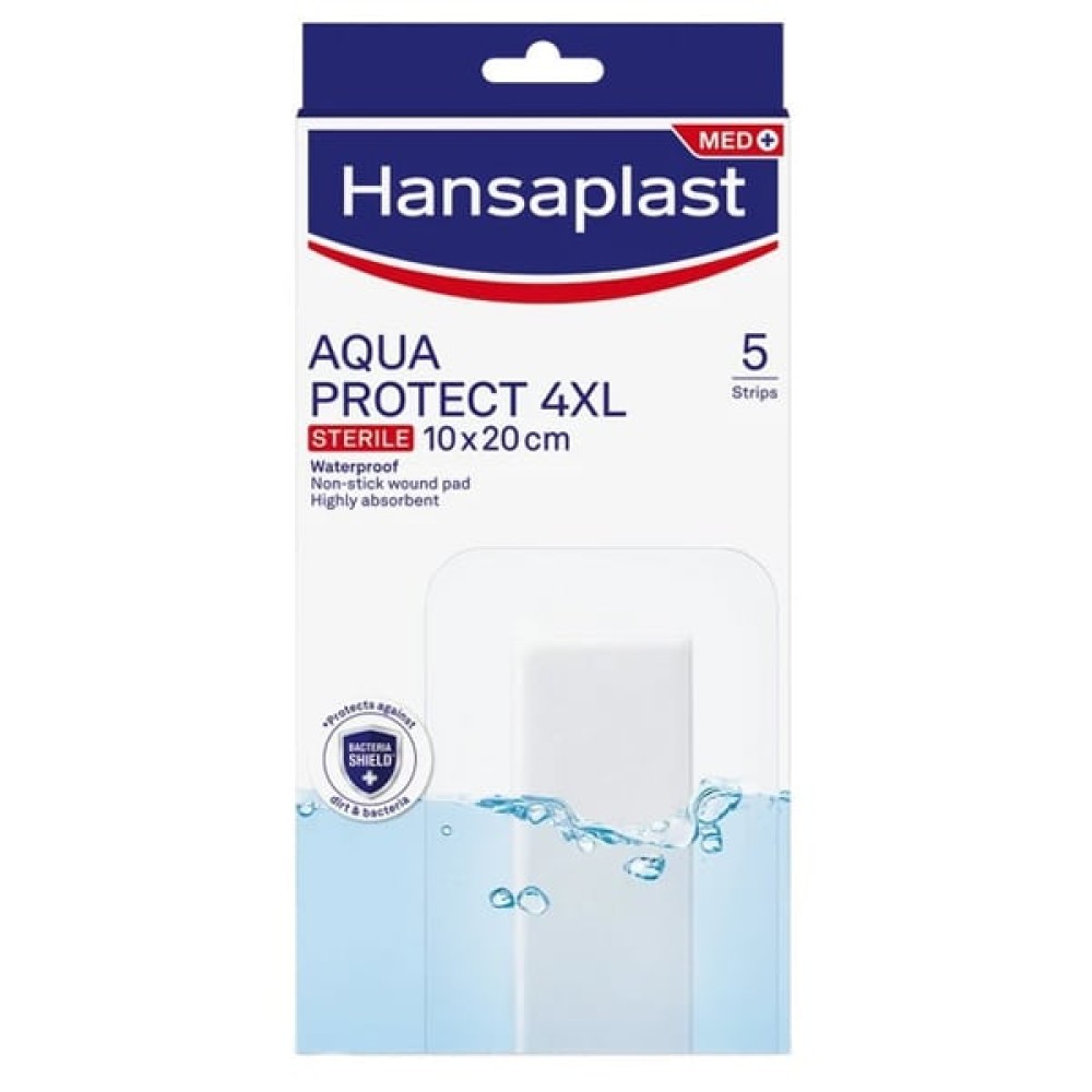 Hansaplast | Aqua Protect 4XL | Αδιάβροχα Επιθέματα 10 x 20cm | 5τμχ