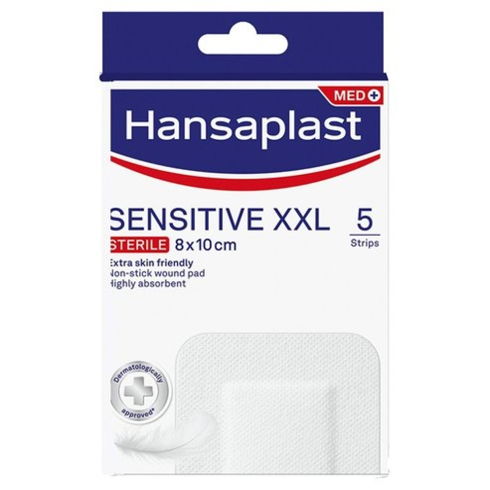 Hansaplast | Sensitive XXL | Επιθέματα για Ευαίσθητο Δέρμα 8 x 10cm | 5τμχ