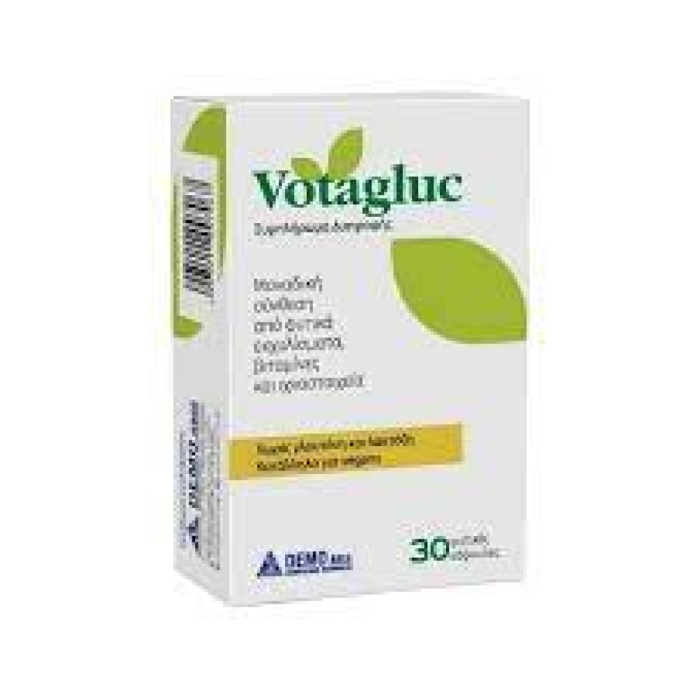 Votagluc | Φυτικό Συμπλήρωμα Διατροφής Χωρίς Γλουτένη και Λακτόζη | 30caps