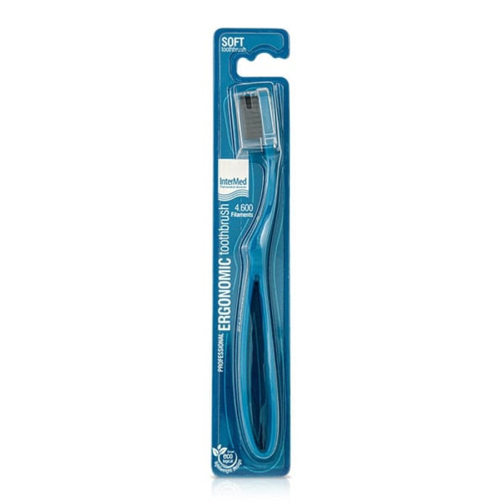 InterMed | Soft Professional Toothbrush Οδοντόβουρτσα Μαλακή σε Μπλε Χρώμα | 1τμχ