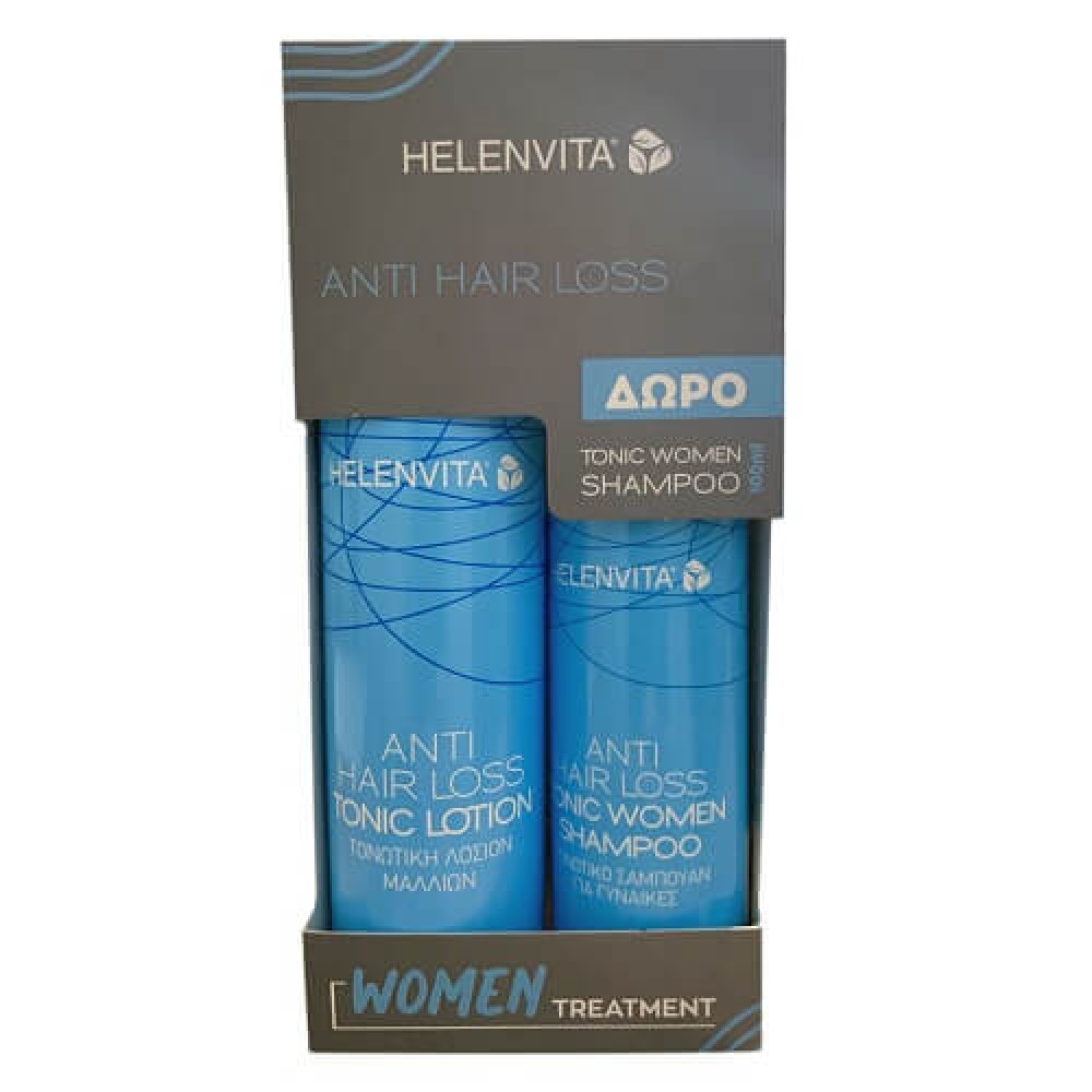 Helenvita | Πακέτο Κατά της Τριχόπτωσης για Γυναίκες - Tonic Lotion 100ml & ΔΩΡΟ Women Shampoo 100ml