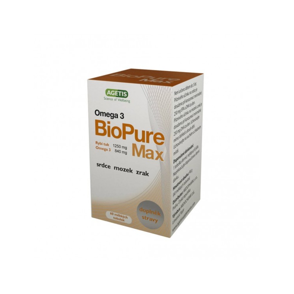 Agetis | BioPure Max Ωμέγα 3 Ιχθυέλαιο Υψηλής Ποιότητας Και Συγκέντρωσης | 60tabs