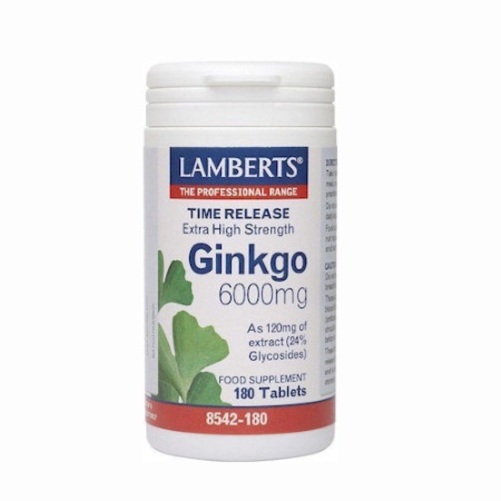 Lamberts | Ginko Biloba Extract 6000mg | 180tabs