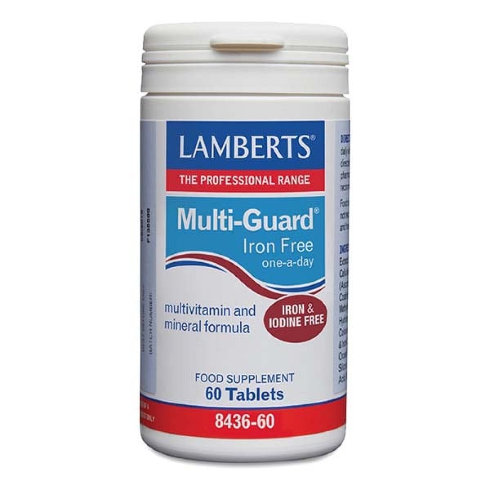 Lamberts | Multi-Guard Iron Free Πολυβιταμινούχο Συμπλήρωμα Διατροφής Χωρίς Σίδηρο | 60tabs