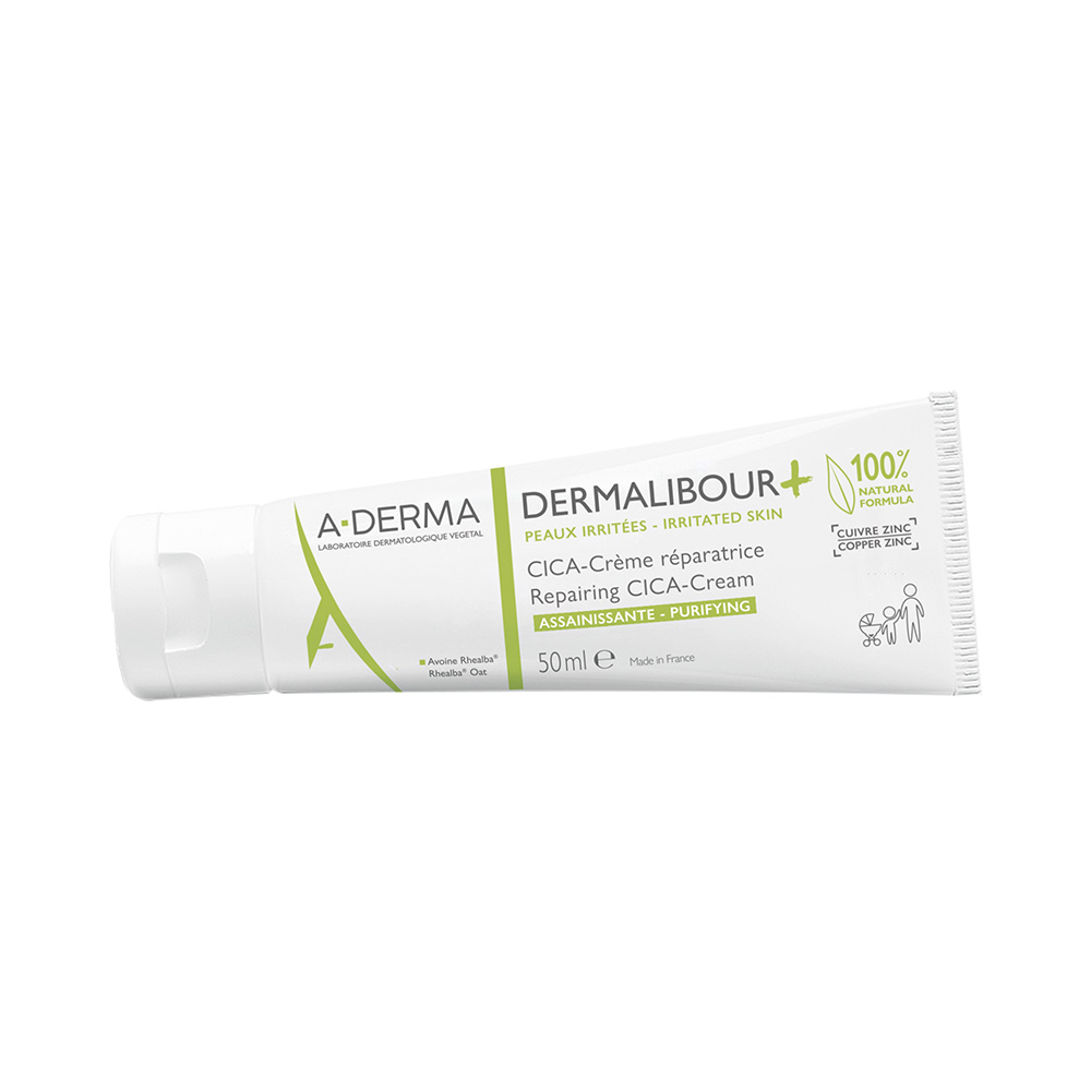 A-derma | Dermalibour Cica-Cream Επανορθωτική Κρέμα για Ευαίσθητο Δέρμα για Πρόσωπο & Σώμα | 50ml
