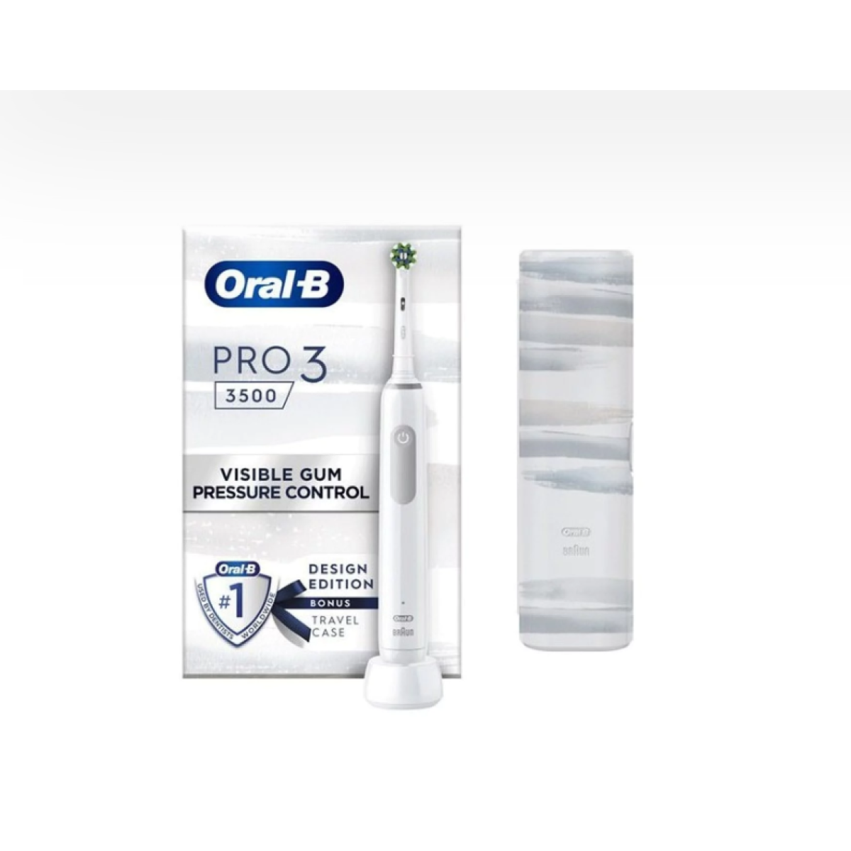 Oral-B | Επαναφορτιζόμενη Ηλεκτρική Οδοντόβουρτσα Pro 3 3500 Design Edition & ΔΩΡΟ Θήκη Ταξιδίου | 1τμχ