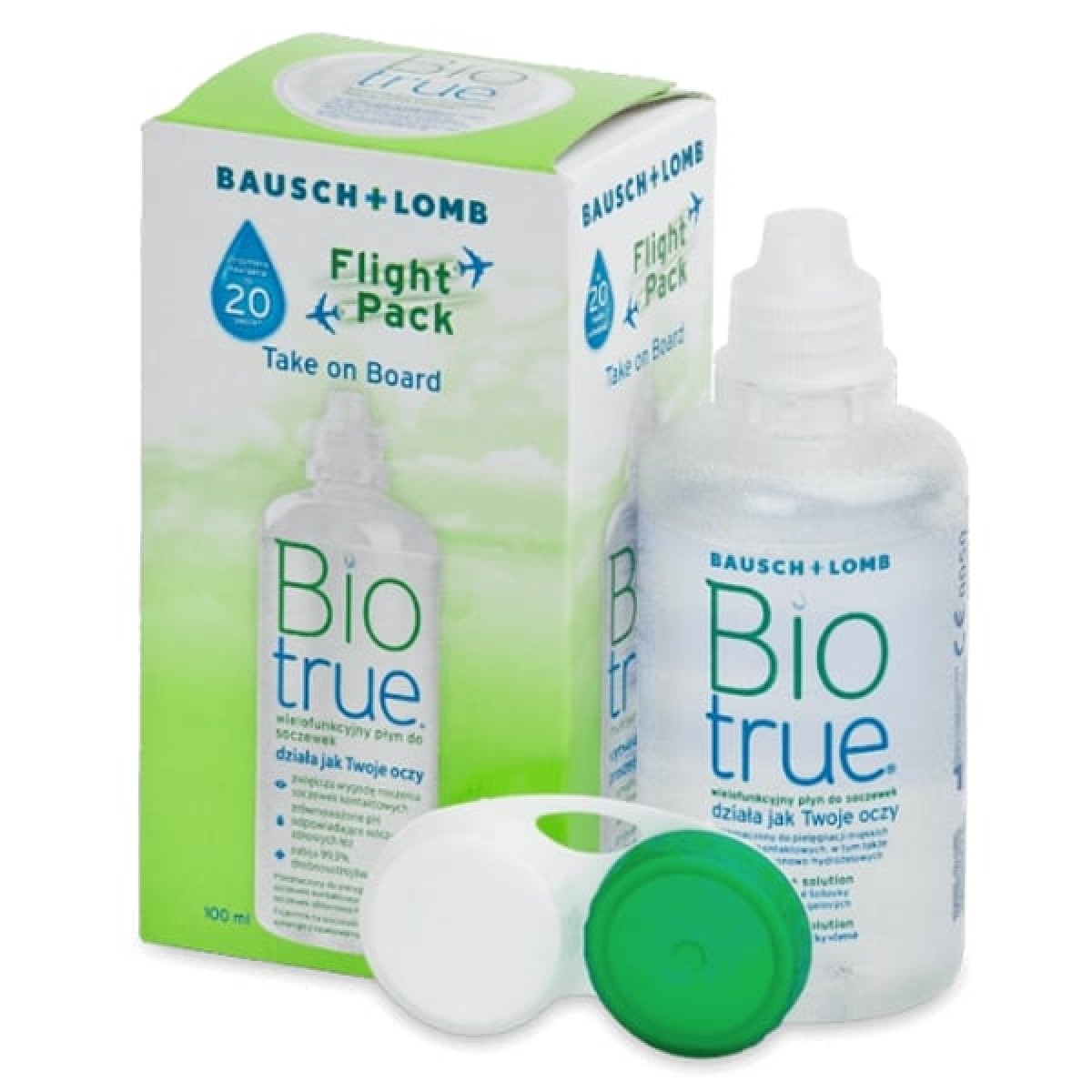 Bausch & Lomb | Biotrue Flight Pack Υγρό Φακών Επαφής Πολλαπλών Χρήσεων σε Ταξιδιωτική Συσκευασία | 100ml