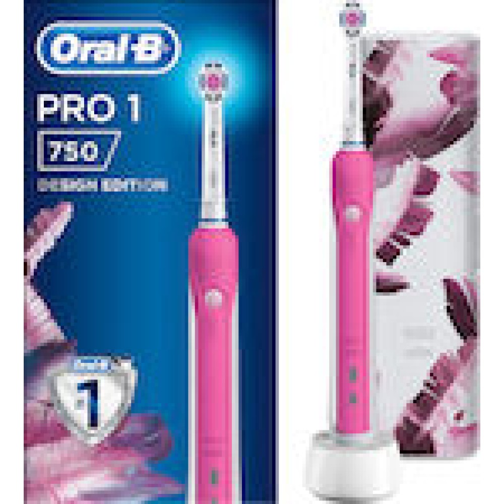 Oral-B | Επαναφορτιζόμενη Ηλεκτρική Οδοντόβουρτσα Pro 2 2500 Pink Design Edition & Θήκη Ταξιδίου | 1τμχ