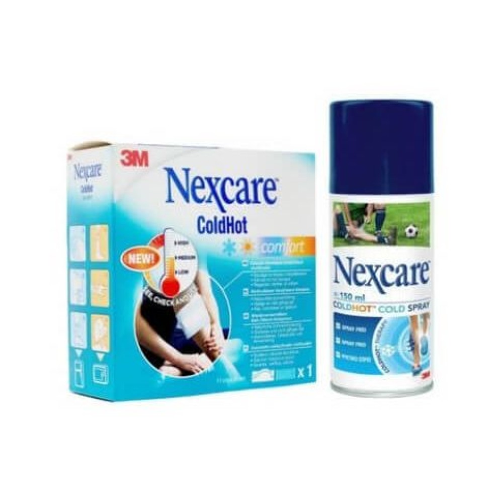 Nexcare | ColdHot Comfort Κομπρέσα Θερμοθεραπείας/Κρυοθεραπείας | 260 mm x 110 mm & Δώρο ColdHot Cold Spray 150ml