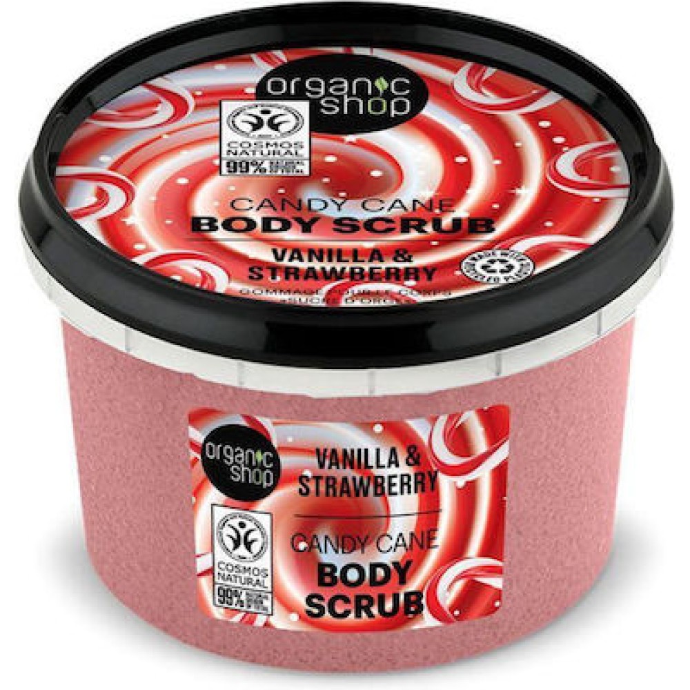 Organic Shop | Body Scrub Candy Cane Vanilla & Strawberry | 250ml