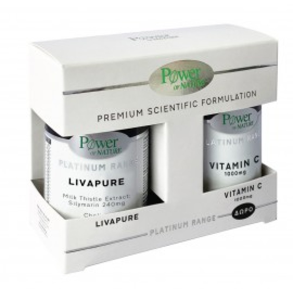 Power Of Nature | Promo Platinum Range Livapure 1000mg 30 ταμπλέτες | & Platinum Range Vitamin C 1000mg | 20 ταμπλέτες