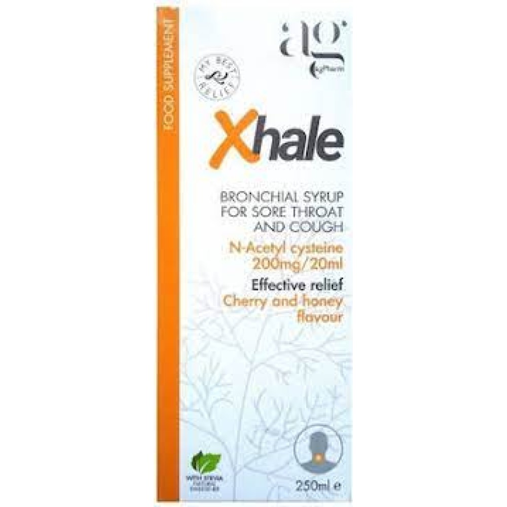 AG Pharm | Xhale Syrup | Σιρόπι για τον Ερεθισμένο Λαιμό | 250ml