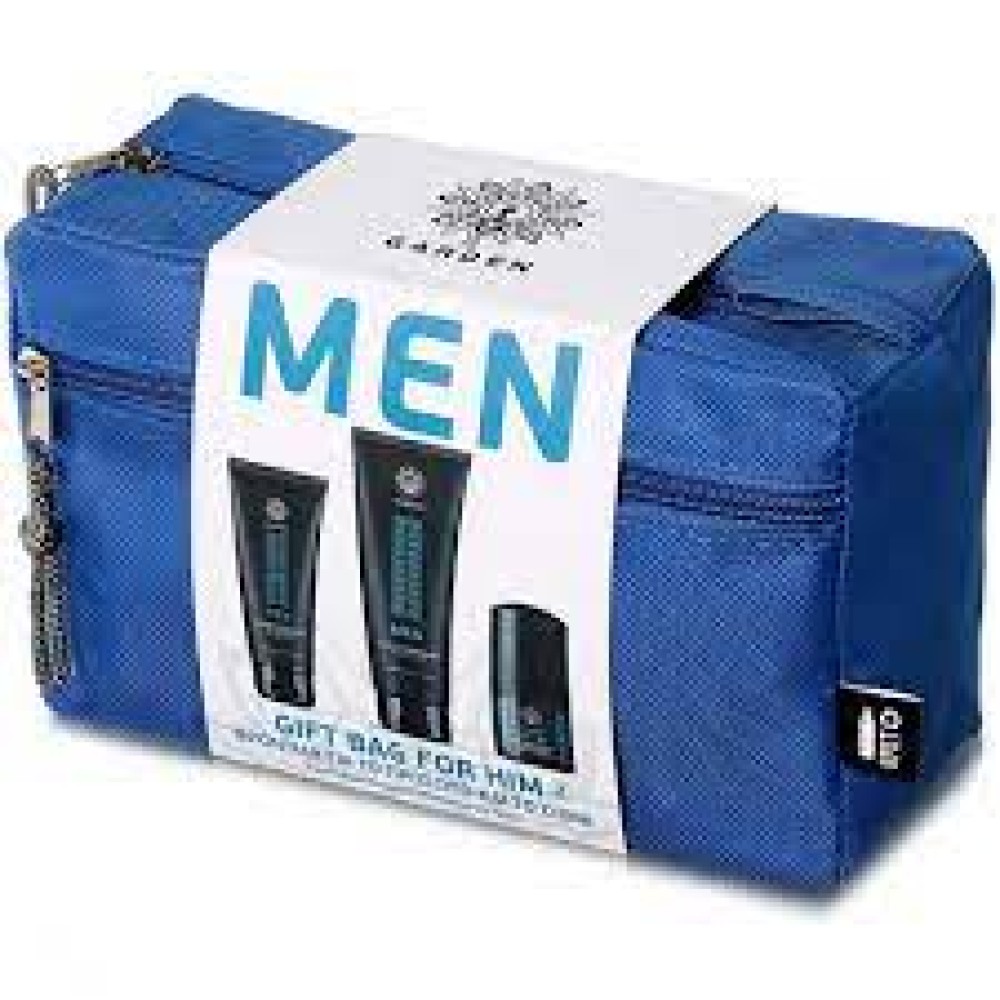 Garden| Men Gift Bag For Him 2 |  Καθαριστικό 3 σε 1 200ml |  Αποσμητικό 50 ml | Βάλσαμο για Μετά το Ξύρισμα 100 ml
