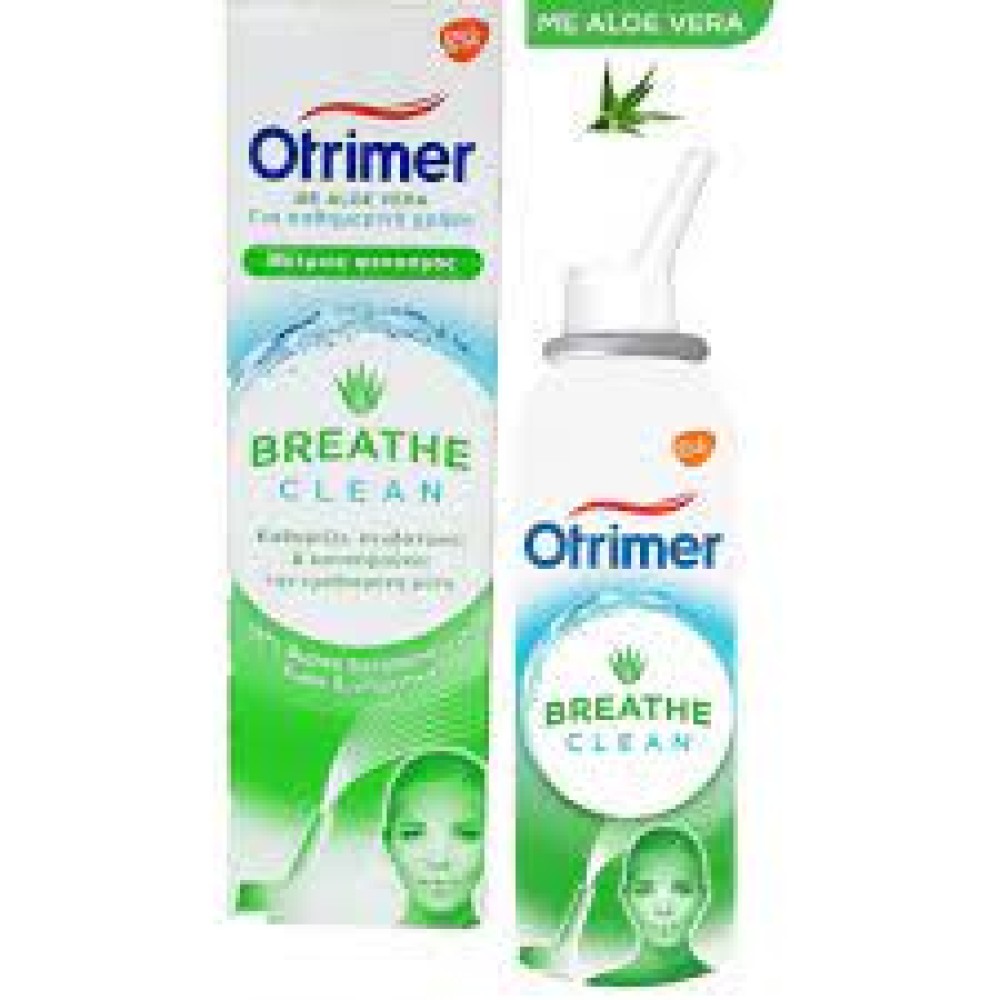 Otrimer | Breathe Clean με Aloe Vera | Φυσικό Ισότονο Διάλυμα Θαλασσινού Νερού | Μέτριος Ψεκασμός 100ml