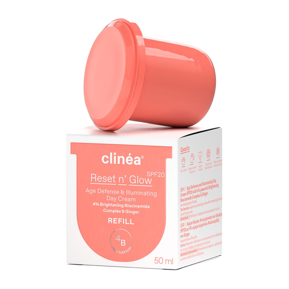 Clinéa | Reset n' Glow SPF20 Refill | Κρέμα Ημέρας Αντιγήρανσης και Λάμψης - Ανταλλακτικό | 50ml