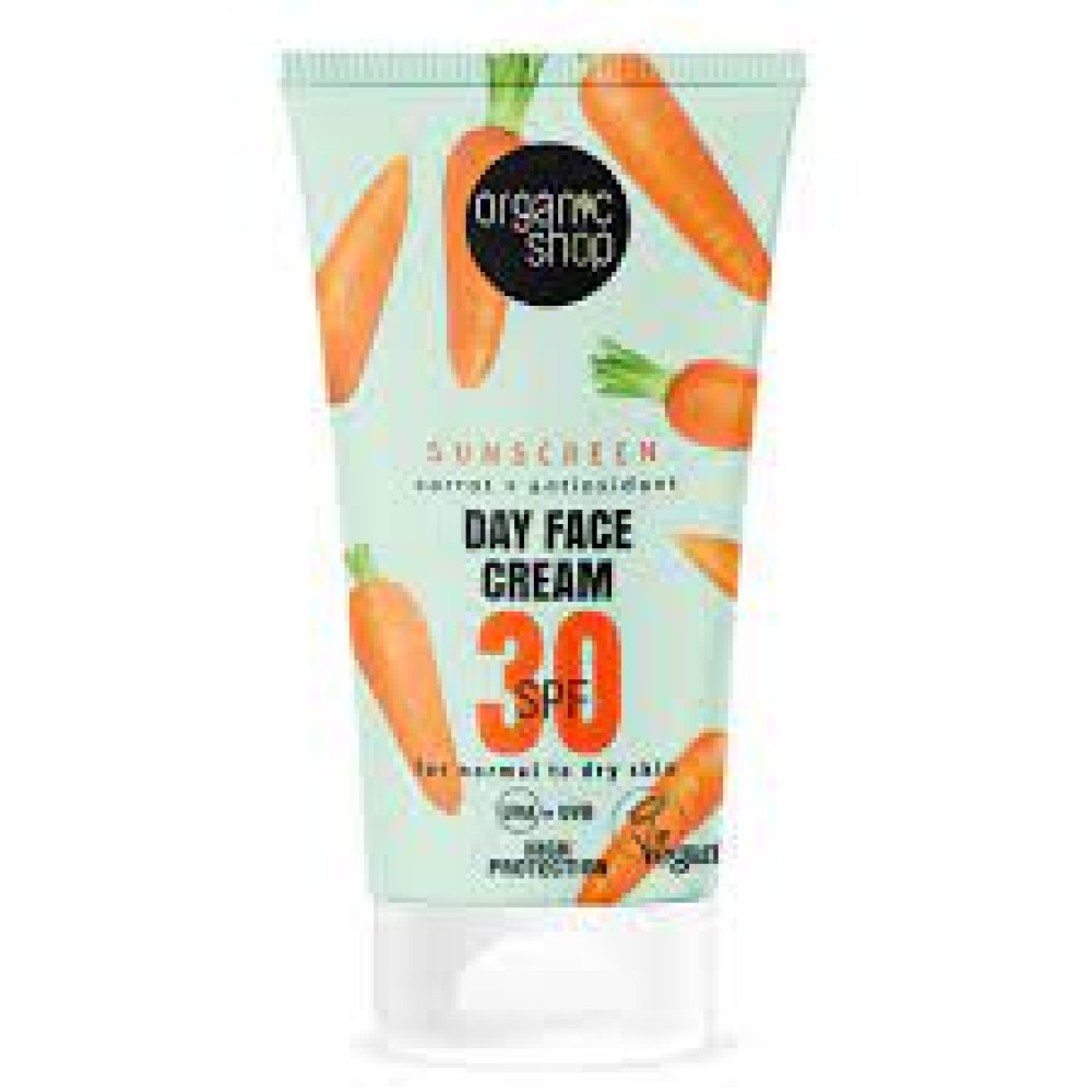 Organic Shop | Sun Sunscreen Day Face Cream SPF30 Normal to Dry Skin | Αντηλιακό Προσώπου για Κανονική προς Ξηρή Επιδερμίδα | 50ml