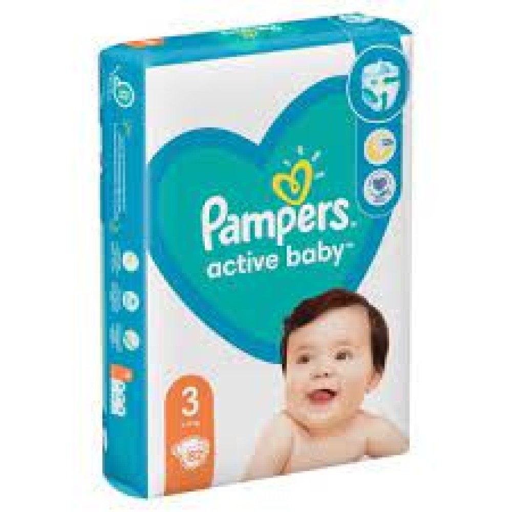 Pampers | Active Baby Maxi Pack No.3 (6-10Kg) | 66τεμ