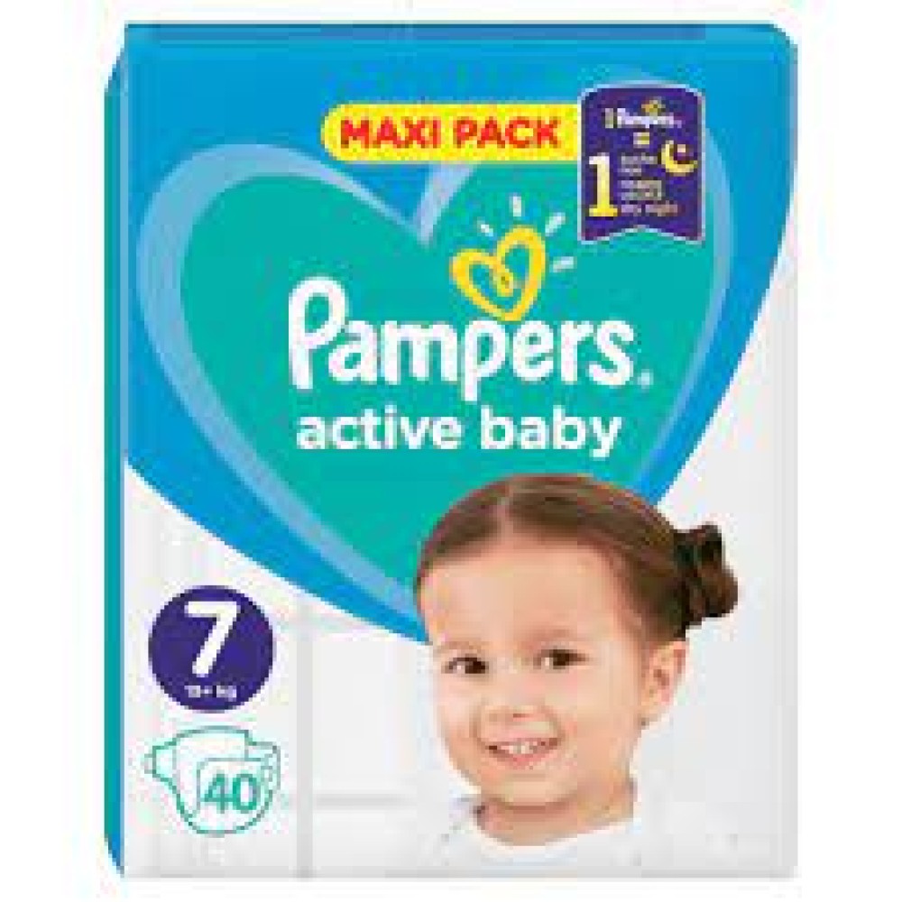 Pampers | Active Baby Maxi Pack No.7 (15+ kg) | 40τμχ