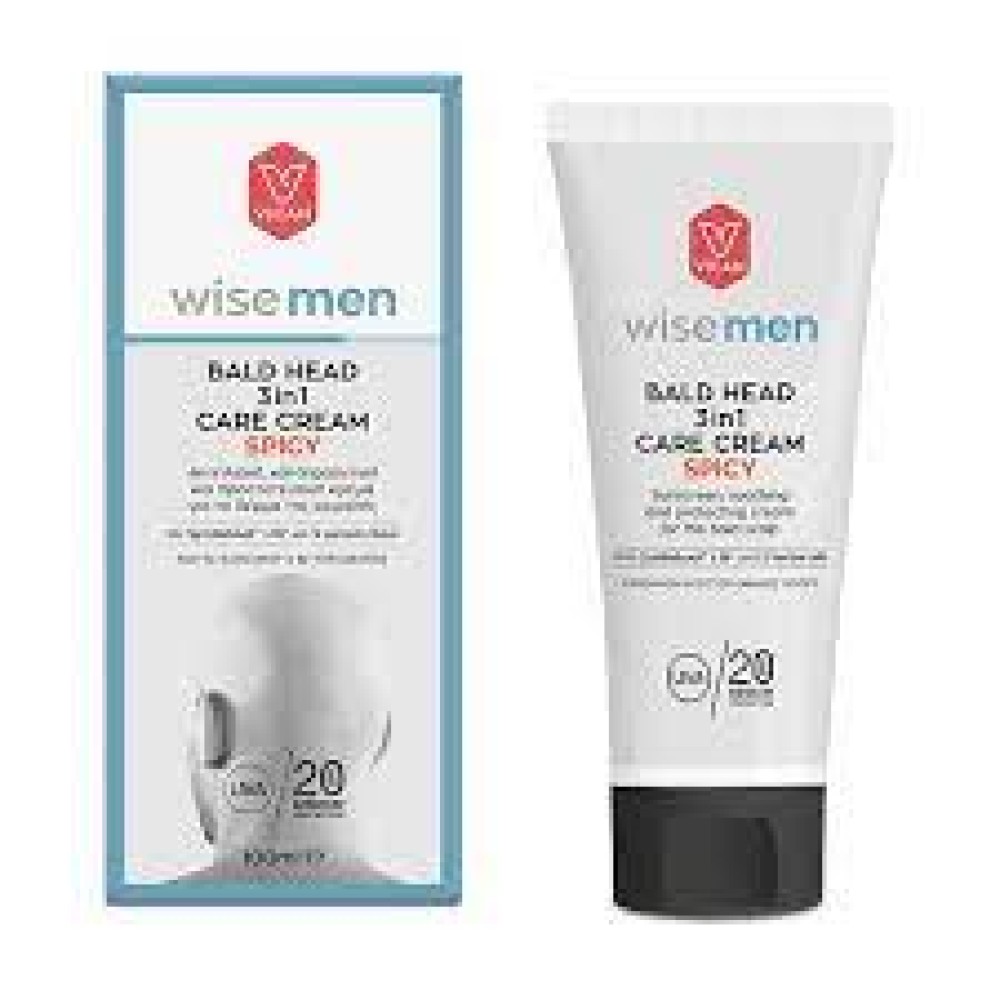 Wise Men | Bald Head 3in1 | Care Cream Spicy  | Αντιηλιακή Κρέμα για το Δέρμα της Κεφαλής | SPF20 | 100ml