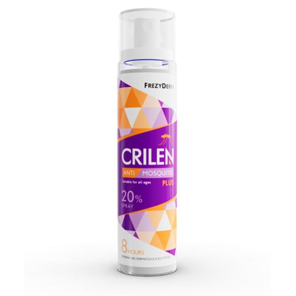 Frezyderm | Crilen Anti Mosquito Plus 20% | Άοσμο Εντομοαπωθητικό Γαλάκτωμα σε Spray | Κατάλληλο για Παιδιά | 100ml