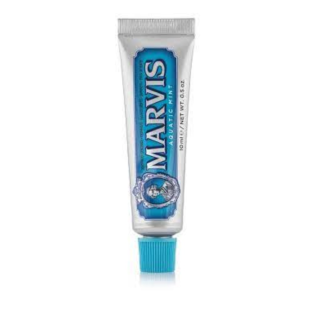 Marvis | Aquatic Mint Toothpaste Travel Size | Οδοντόκρεμα Κατά της Πλάκας και της Τερηδόνας με Γεύση Μέντα | 10ml
