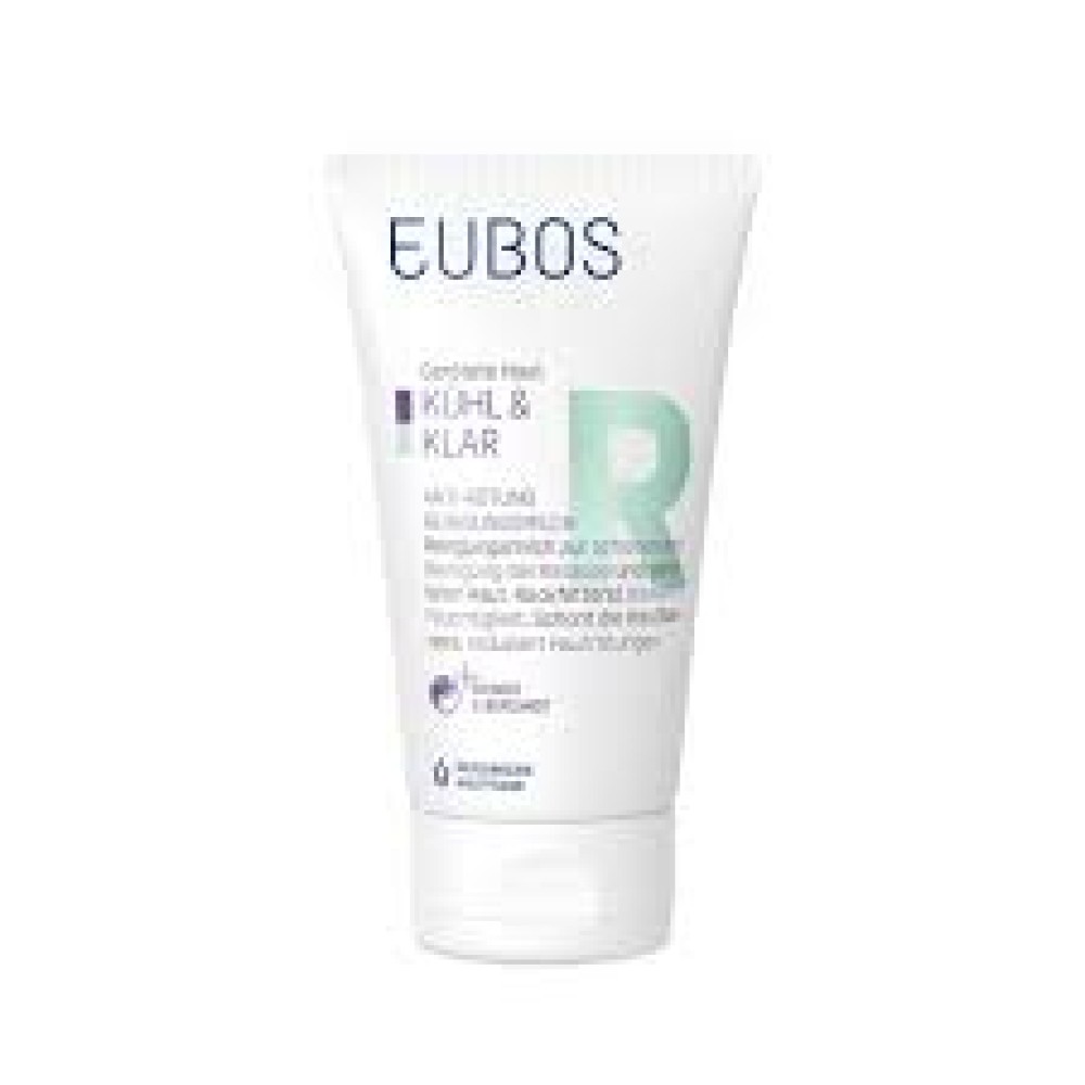 Eubos Cool & Calm | Καταπραϋντικό |Καθαριστικό | Γαλάκτωμα για Απαλό  Καθαρισμό του Δέρματος με  Ροδόχρου Ακμή | 150ml