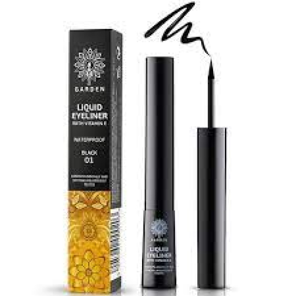 Garden | Liquid Eyeliner Waterproof Black 01 | Αδιάβροχο Υγρό Eyeliner | 4ml