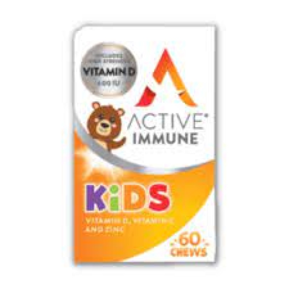 Active | Immune Kids Vitamin D & Vitamin C & Zinc | για την Ενίσχυση του Ανοσοποιητικού των Παιδιών | 30 Κάψουλες