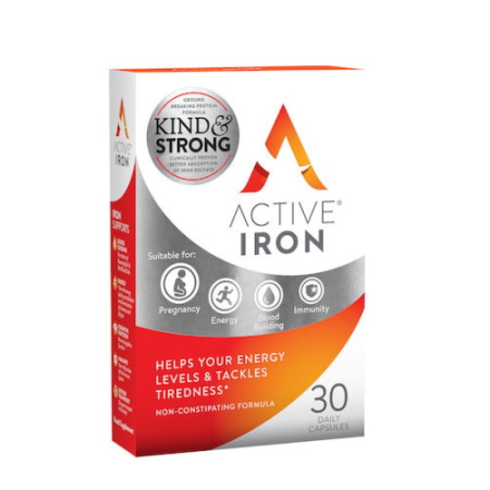 Active Iron | Συμπλήρωμα Διατροφής Με Ενεργό Σίδηρο 25mg | 30 Κάψουλες