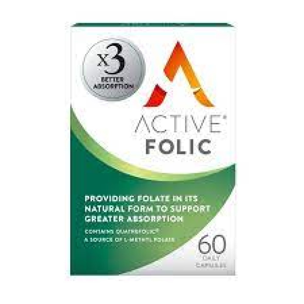Active Folic | Συμπλήρωμα Φυλλικού Οξέος 400μg | 60caps