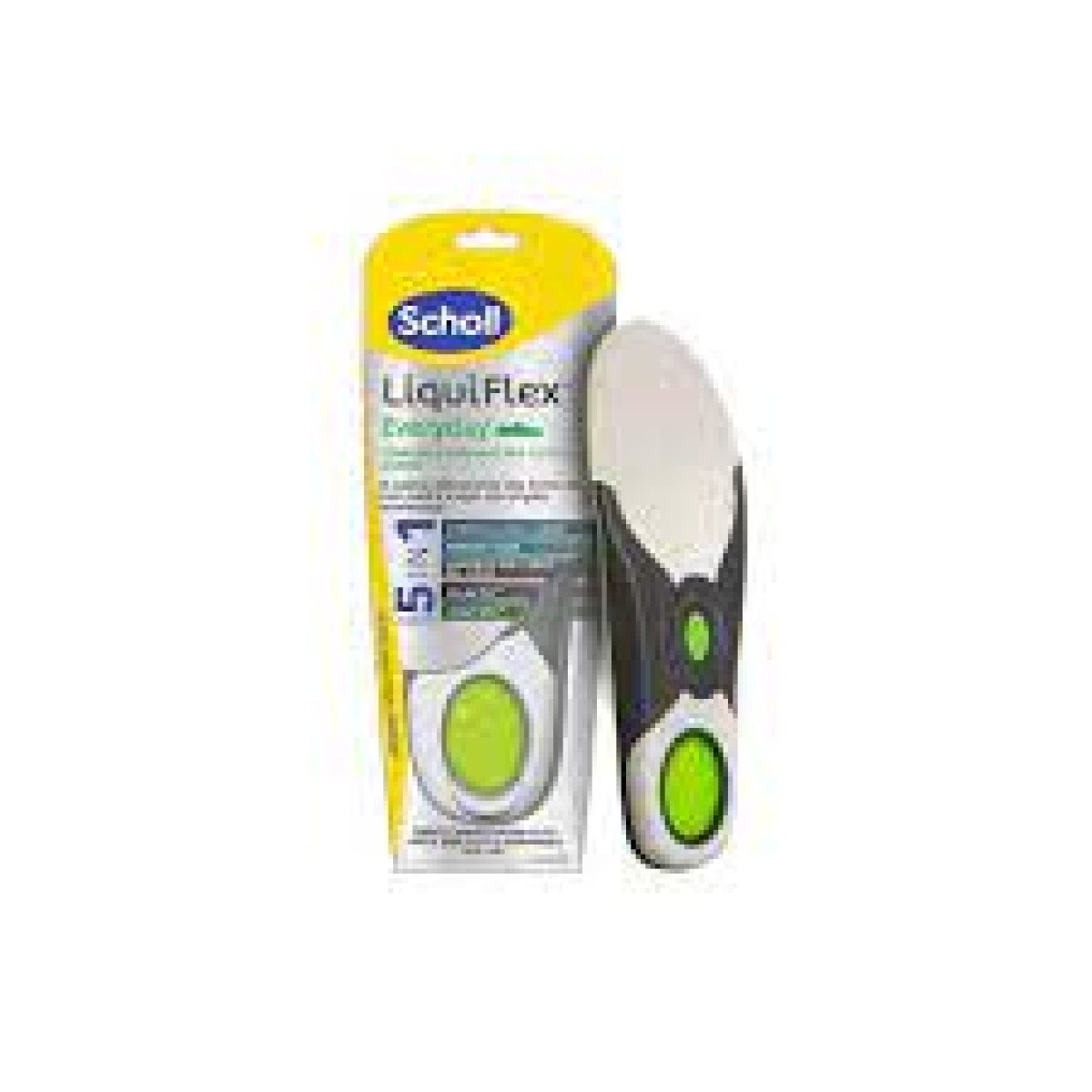 Scholl | LiquidFlex Everyday | Ανατομικοί Πάτοι με Τεχνολογία 5 σε 1 για Όλη Μέρα | No. 42 - 47 | 1 Ζευγάρι