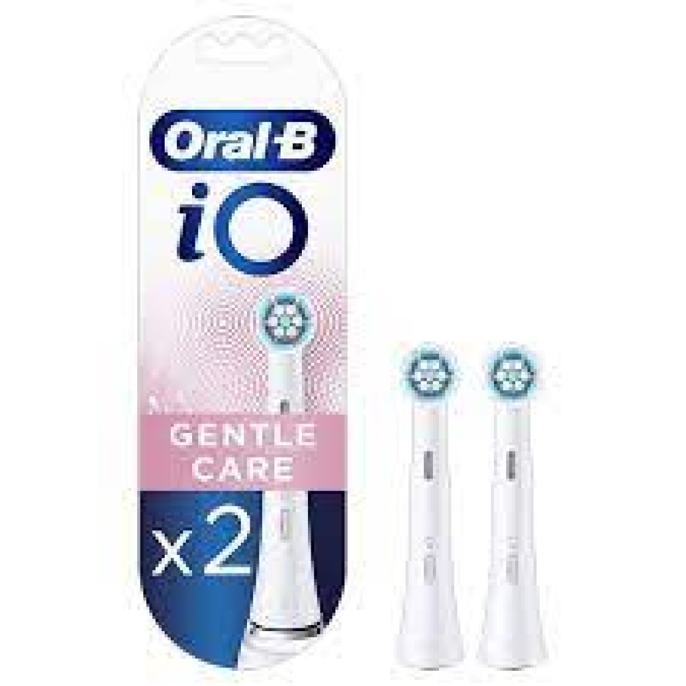 Oral-B | iO Gentle Care | Ανταλλακτικές Κεφαλές Ηλεκτρικής Οδοντόβουρτας Άσπρες | 2Τμχ